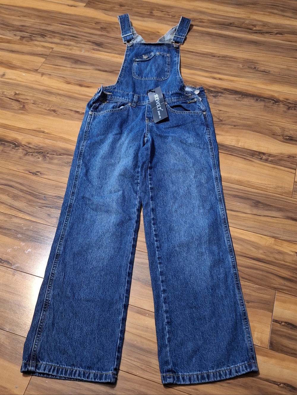 NWT Revolt girls size 12 overalls Festival Cotton Jean Denim Country Cowgirl